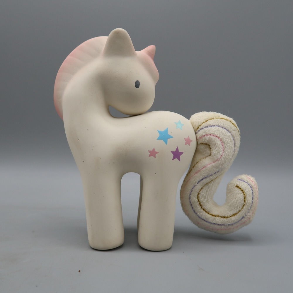 Tikiri Toys Shining Stars Unicorn Rattle Organic Crinkle Tail Horse